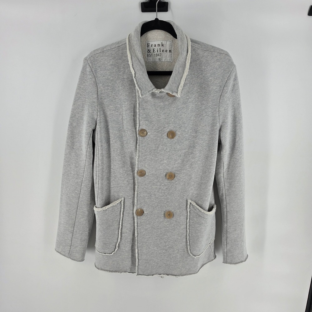 Frank & Eileen Belfast Peacoat Woman Small Grey Cotton Terry Jacket Sweatshirt
